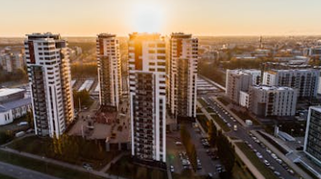 수많은 아파트가 있는 도시 모습