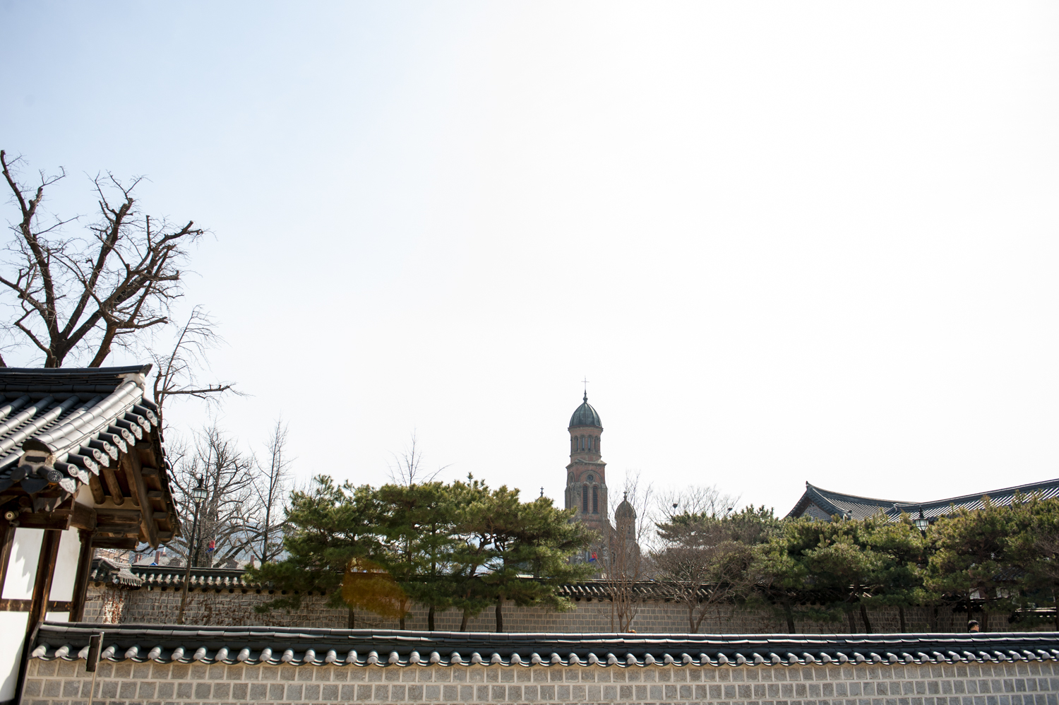 경기전에서 바라본 전동성당