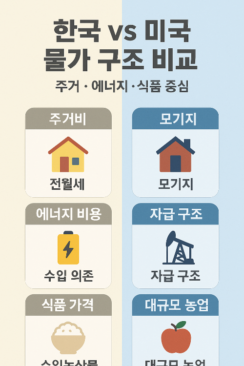 한국 vs 미국 물가 구조 분석