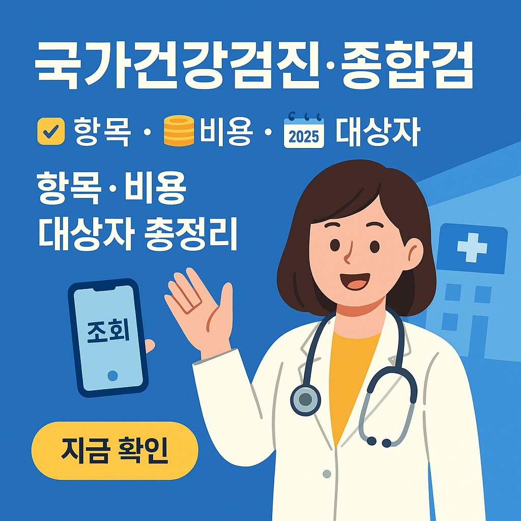 국가건강검진 대상자·종합검진 항목·비용