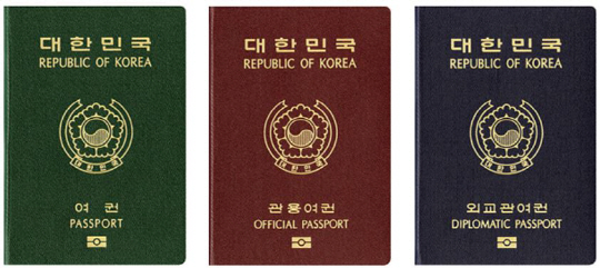 색깔별 여권