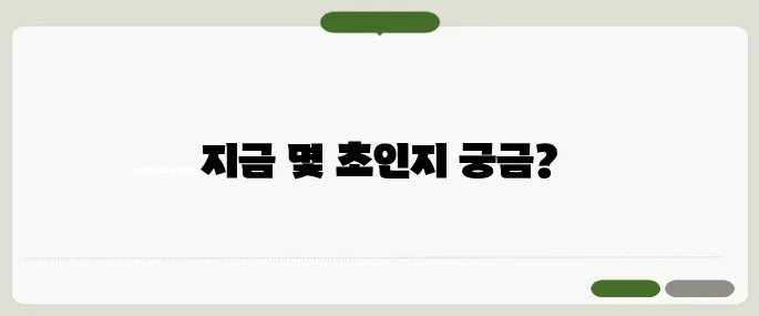 현재 시간 초단위 바로보기