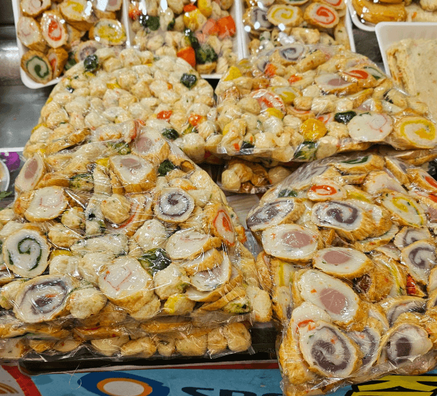 판매 중인 수제어묵 사진들