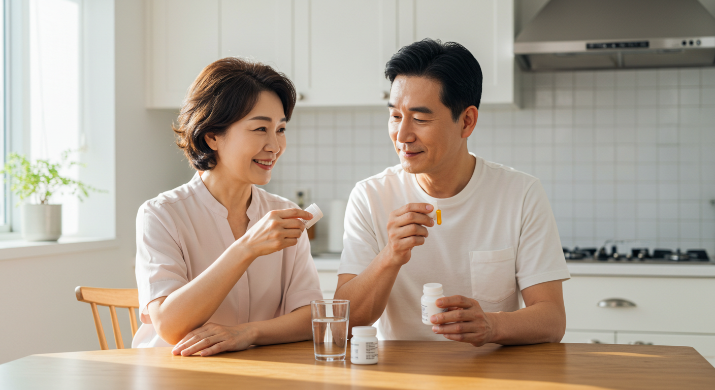 시니어 비타민 복용