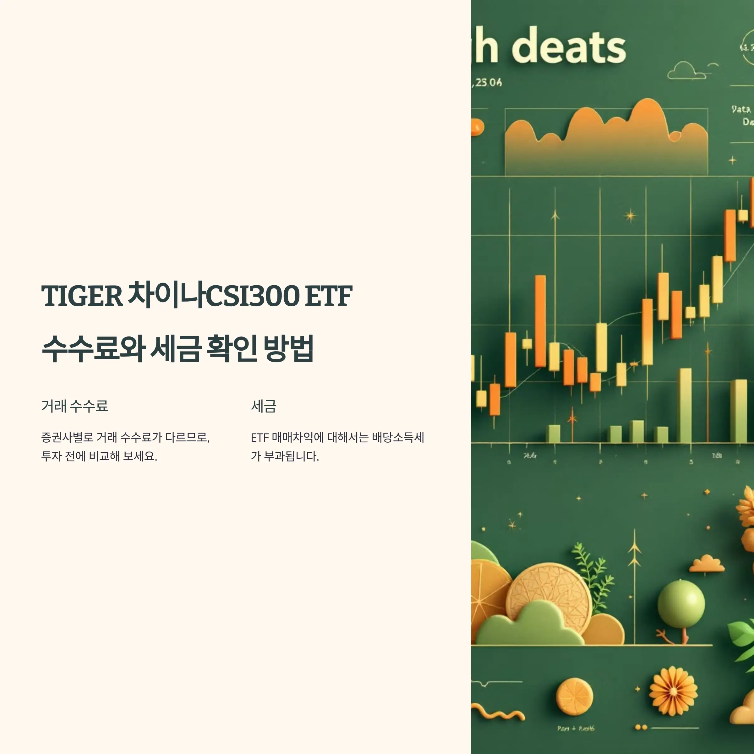 TIGER 차이나CSI300 ETF 투자 시 수수료와 세금 확인 방법