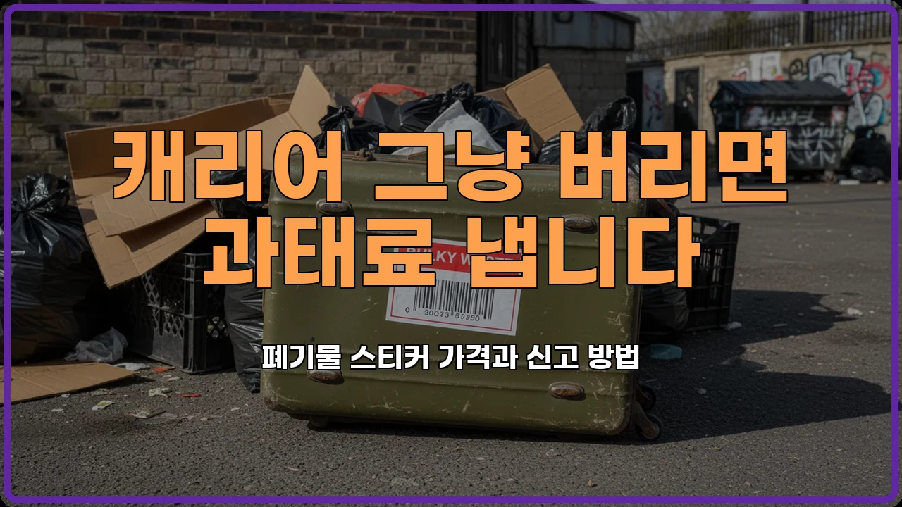 여행가방버리는법
