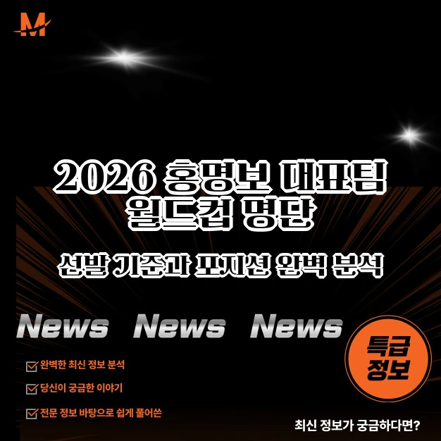 홍명보 대표팀 월드컵 2026 명단