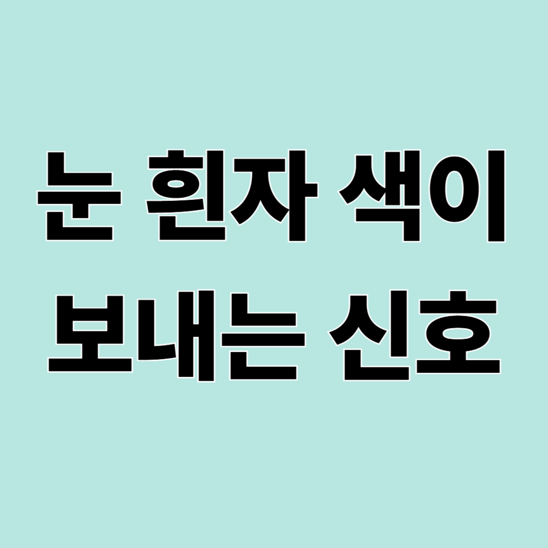 눈 흰자로 알 수 있는 건강 신호 &ndash; 색 변화가 말해주는 것