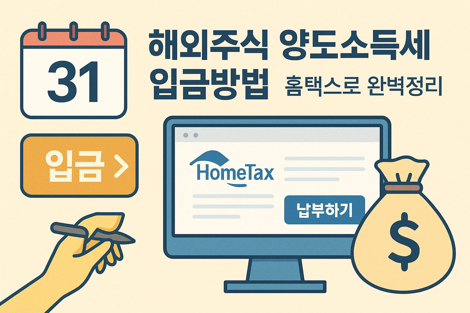 해외주식 양도소득세 입금방법