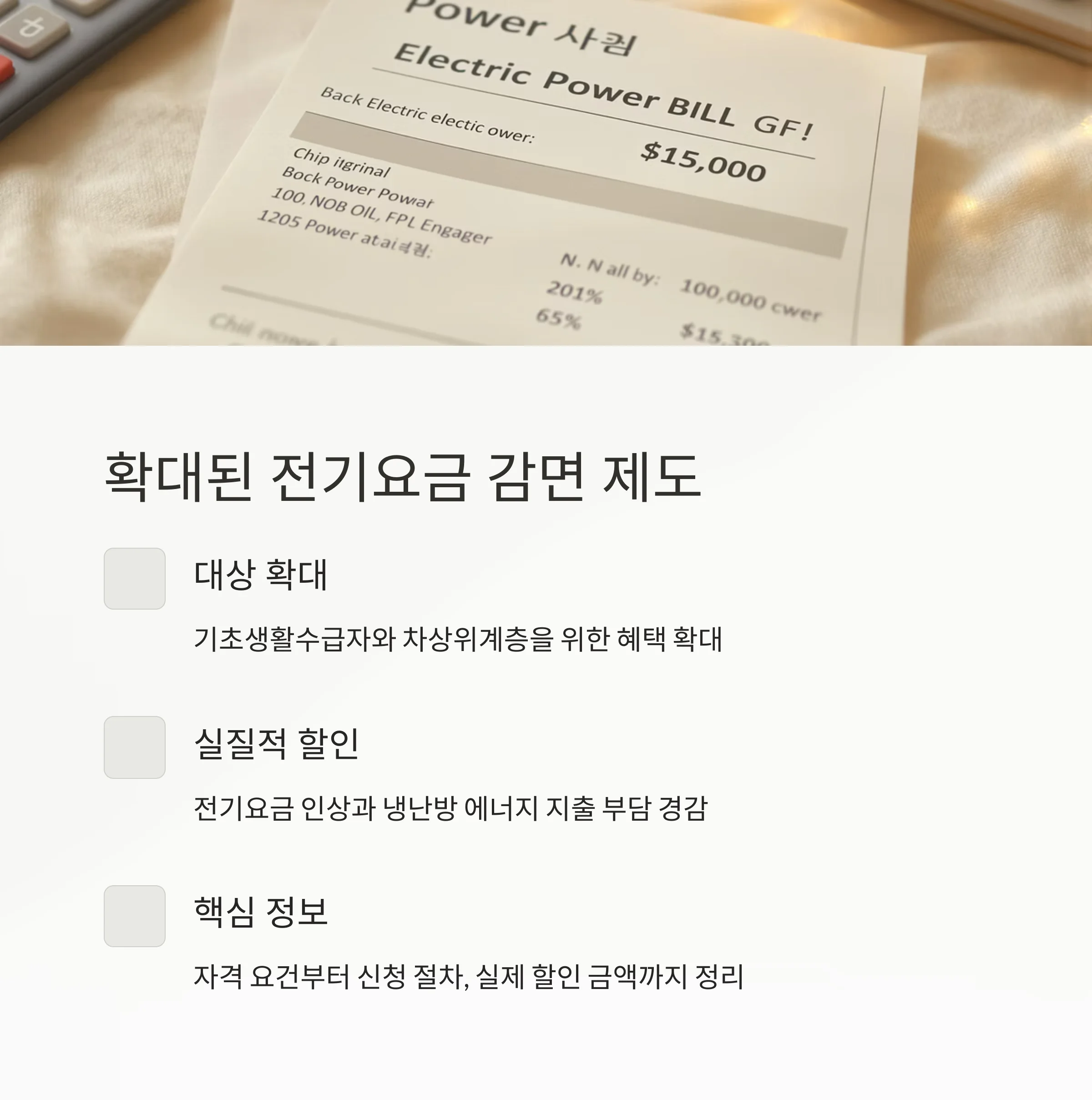 기초생활수급자 전기요금 감면