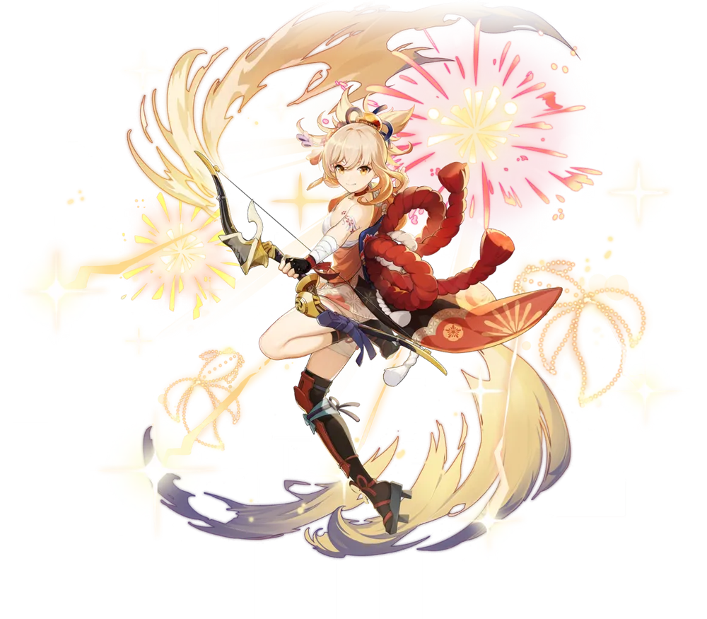 [원신] 요이미야, 불화살 성유물/무기/특성/조합 추천