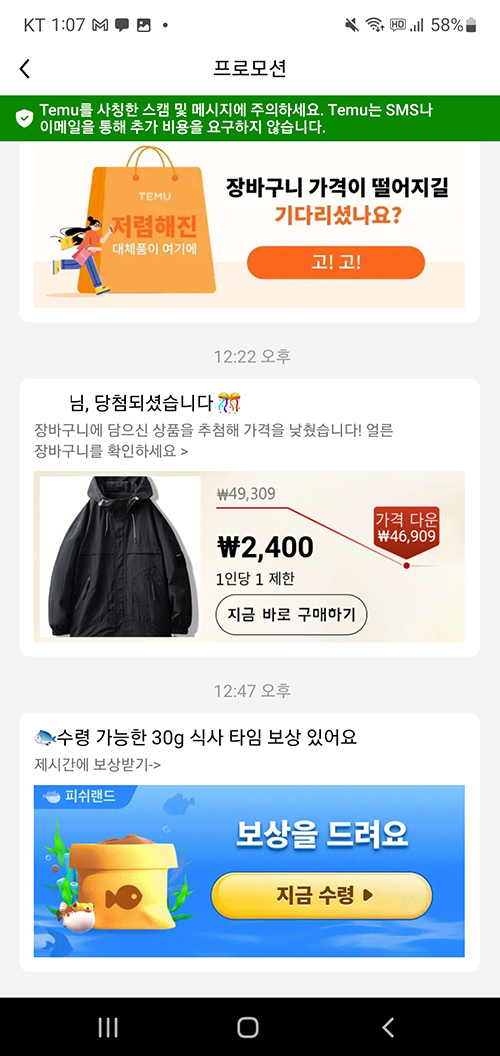 테무 쇼핑