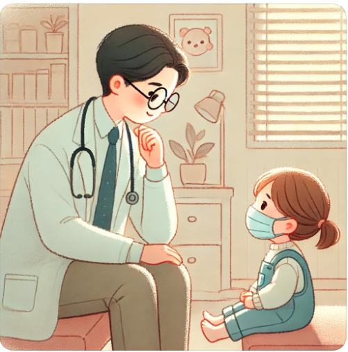 아기 마스크 착용