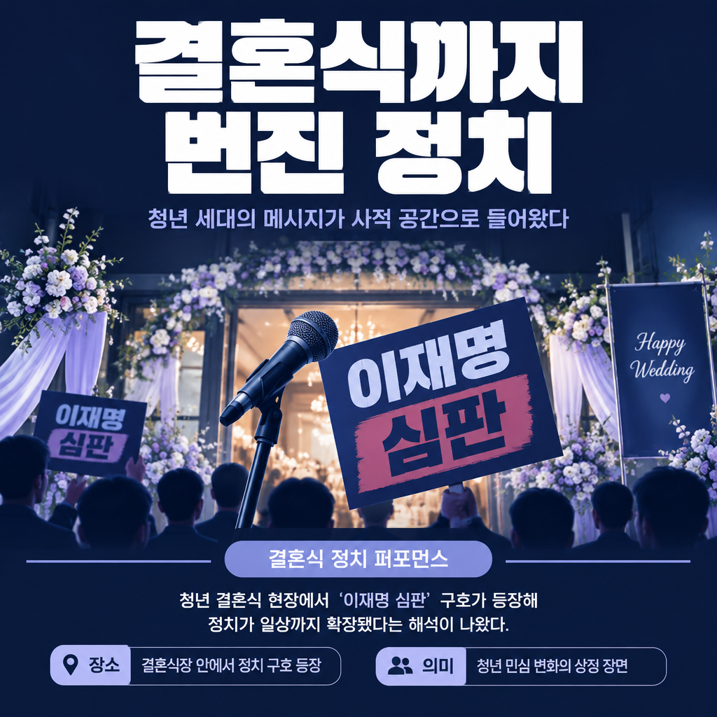결혼식까지 번진 정치