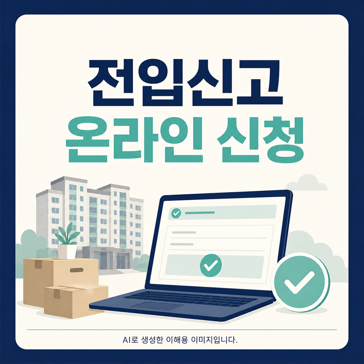 전입신고 온라인 신청 관련 글 포스터