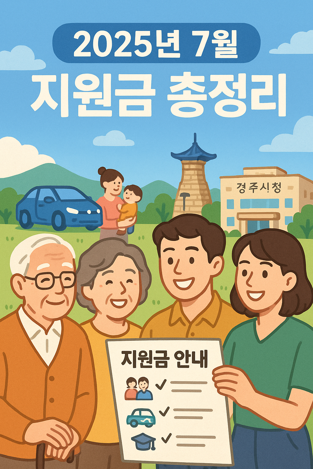 2025년 7월 기준 경상북도 경주시 지원금 총정리 및 신청방법 안내