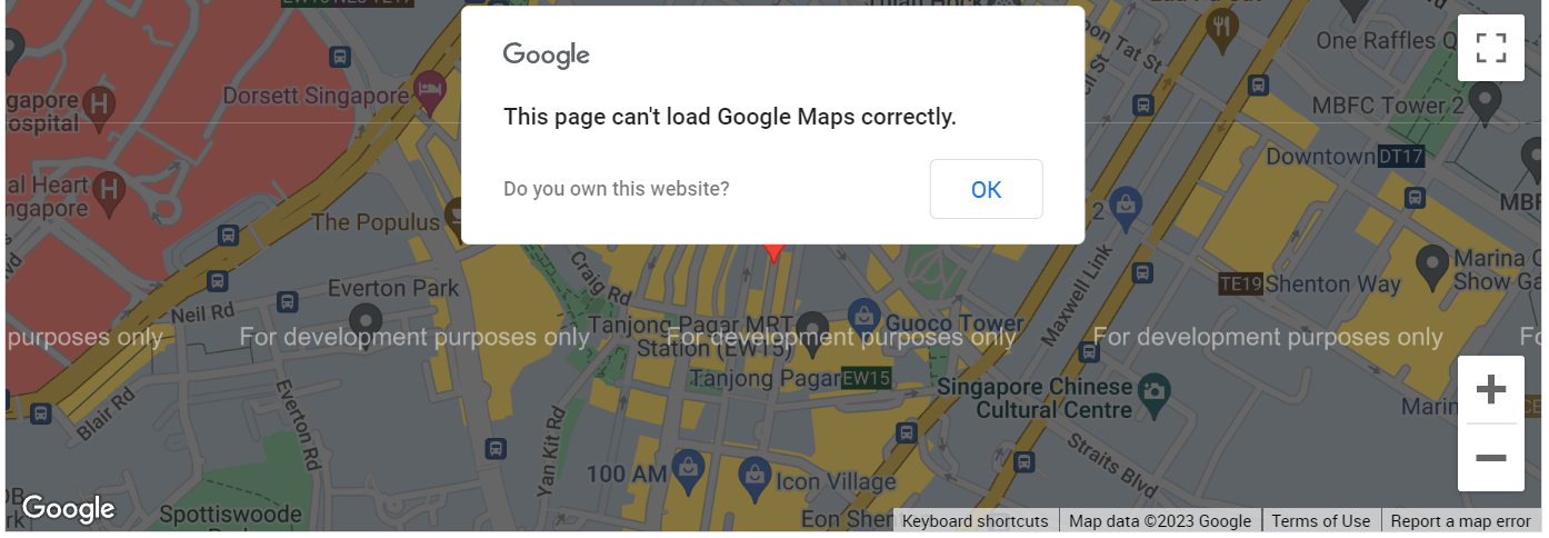 구글맵 로드 오류: This page can't load Google Maps correctly