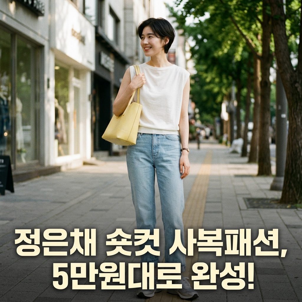 정은채 숏컷, 사복패션 브랜드로 여름 데일리룩 5만원대에 완성하기