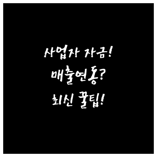 개인사업자 자금 조달의 새 기준: 매..
