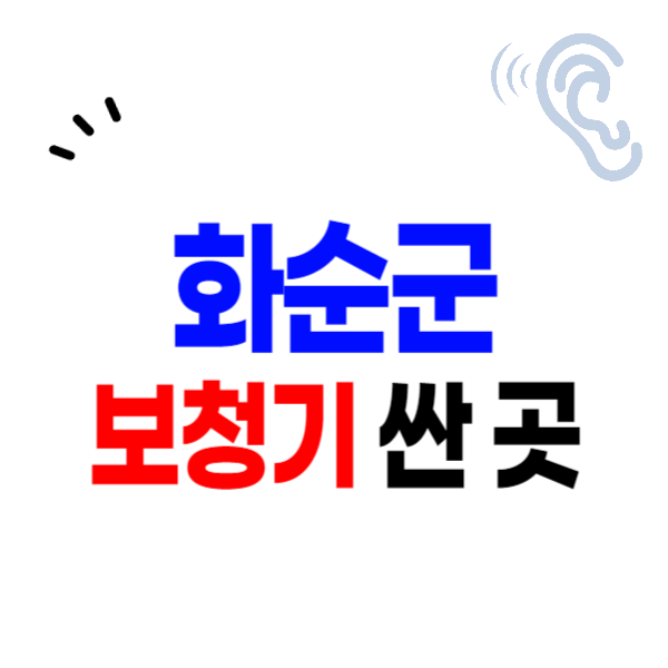 화순군 보청기 가격비교 잘하는 곳 싼 센터 찾는 법 무료상담 체험 할인 지원금