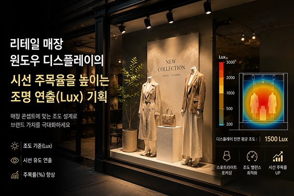 리테일 매장 윈도우 디스플레이의 시선 주목율을 높이는 조명 연출(Lux) 기획