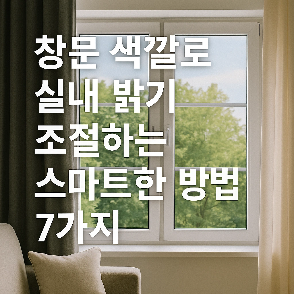 창문 색깔로 실내 밝기 조절하는 스마트한 방법 7가지