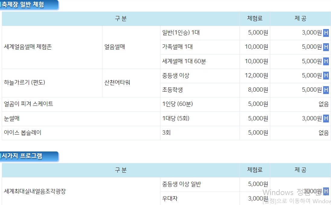 산천어축제-다양한체험