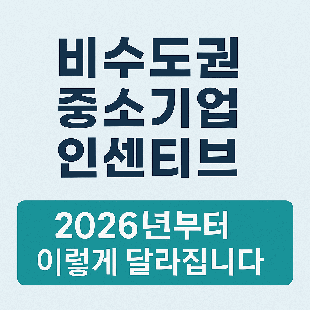 비수도권 중소기업 인센티브