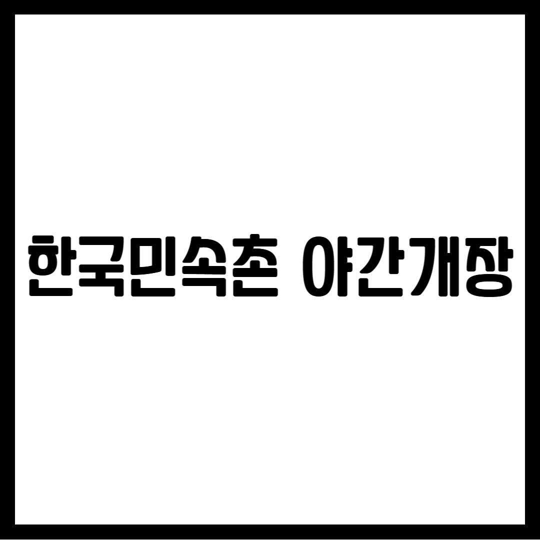 한국민속촌 야간개장