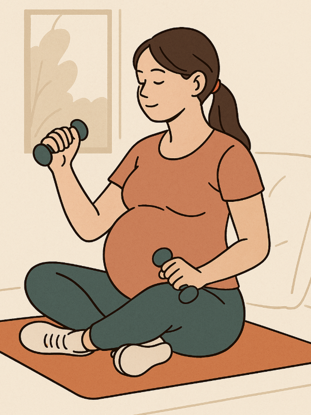 임신 중 운동하는 모습 사진