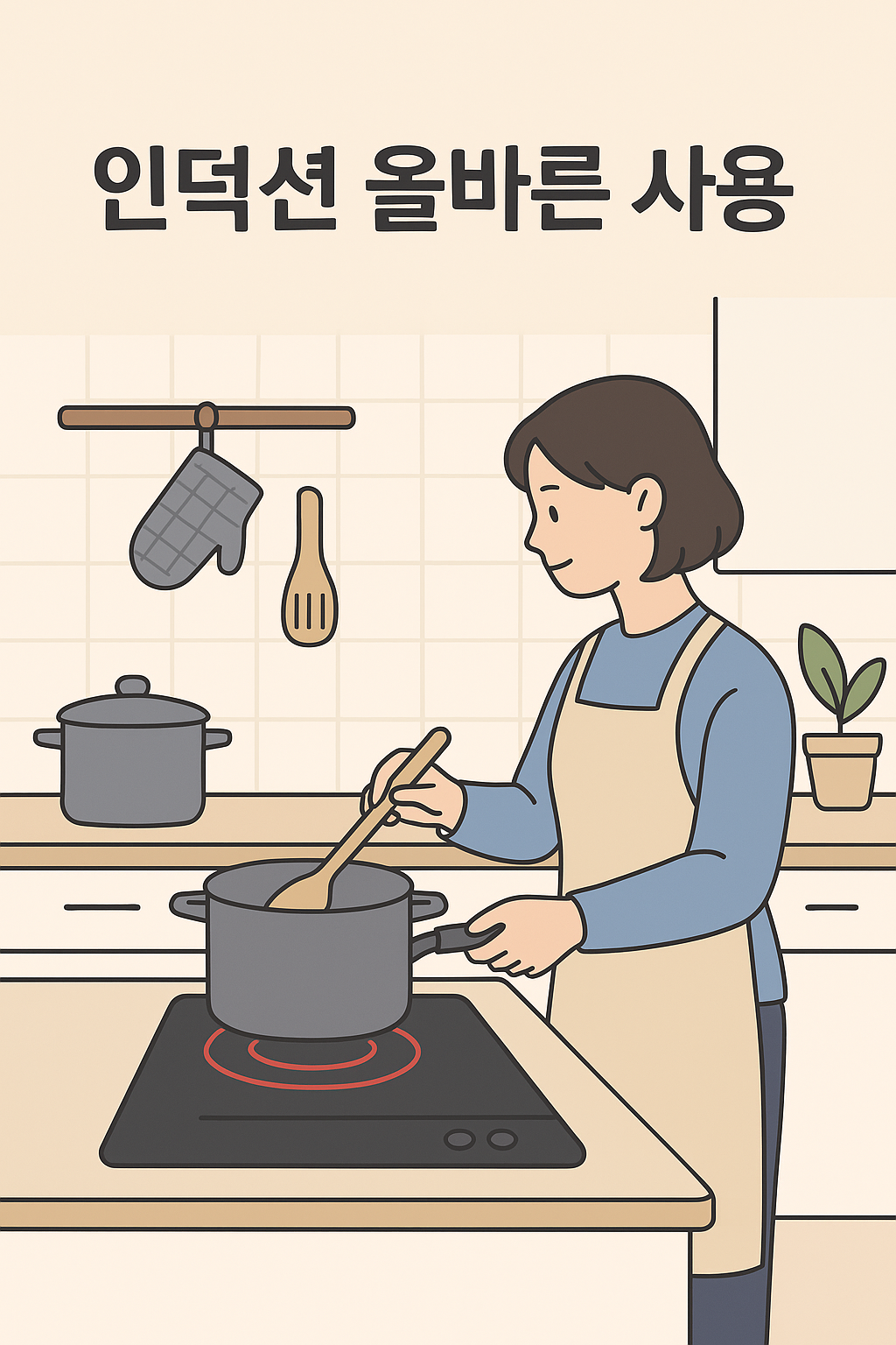 인덕션 올바른 사용 이미지