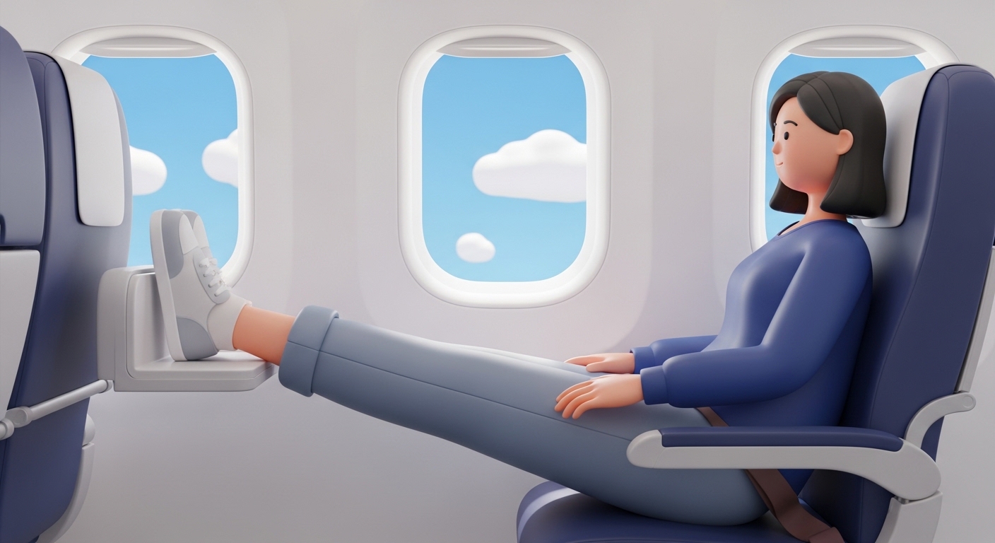 비행 중 다리 경련과 멀미가 생기는 이유