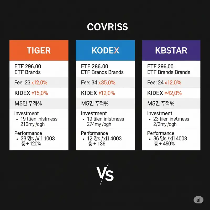 타이거 vs 코덱스 vs KBSTAR