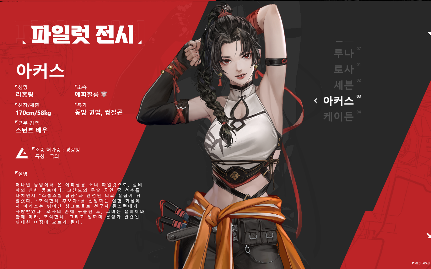 메카아라시 티어표 등급표 정리