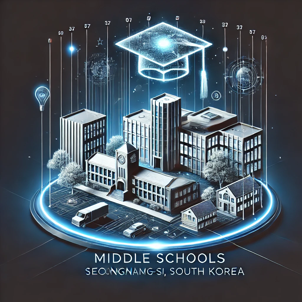 성남시 중학교 순위 지도