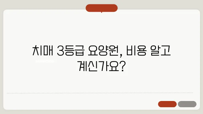치매 3등급 요양원 비용