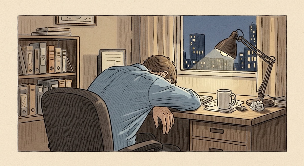 번아웃 증후군으로 지친 직장인의 모습