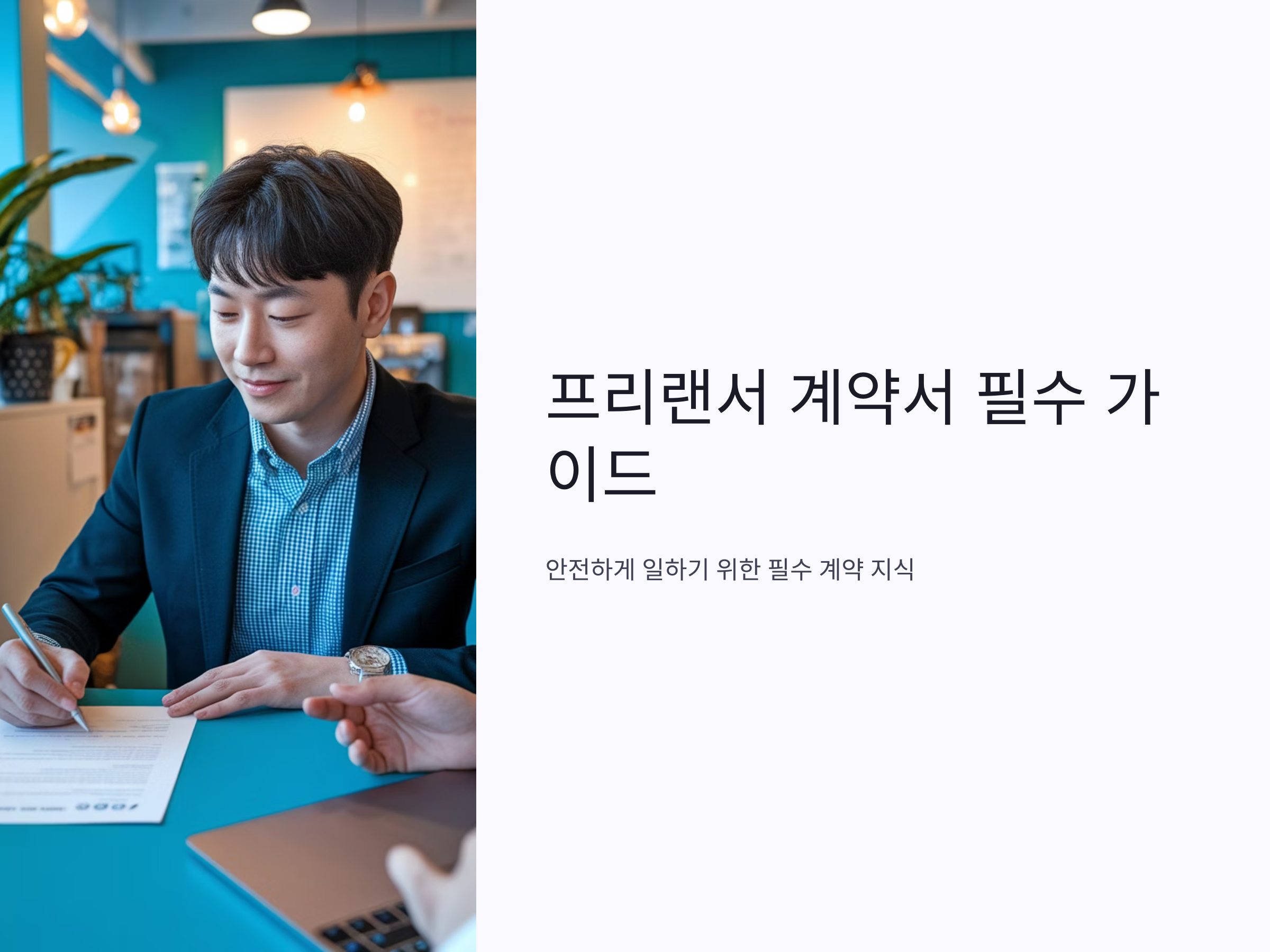 프리랜서 계약서 필수 가이드: 안전하게 일 시작하는법