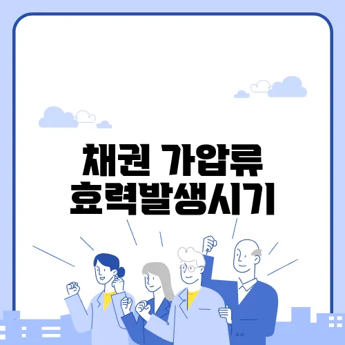 채권 가압류 효력발생시기