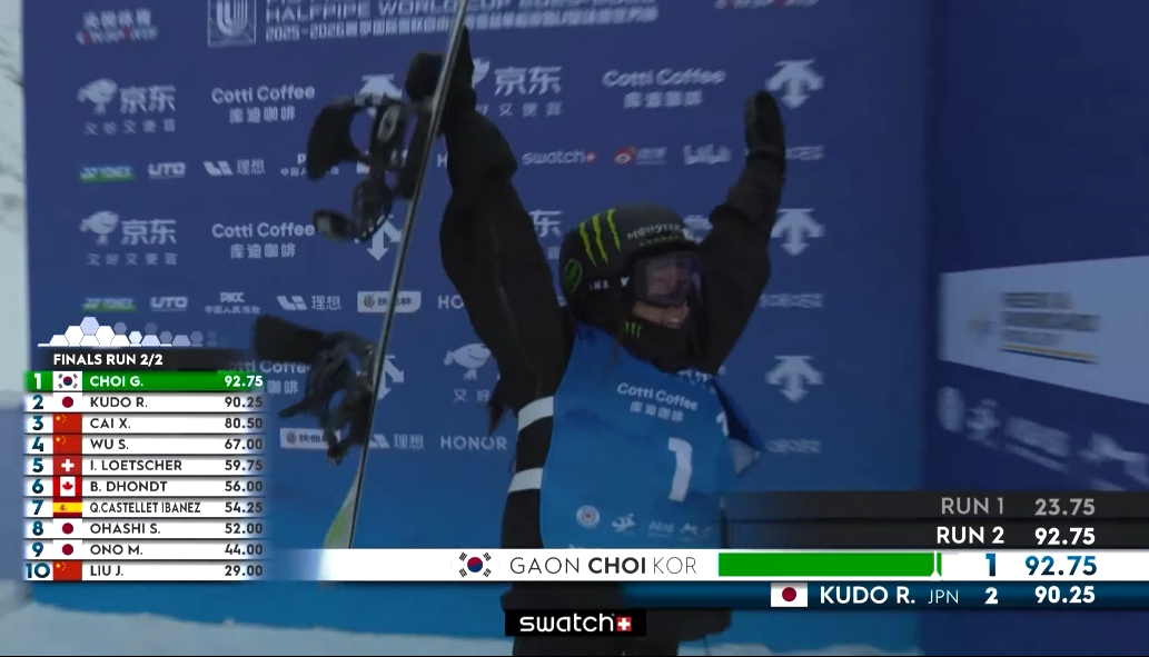 최가온 스노보드