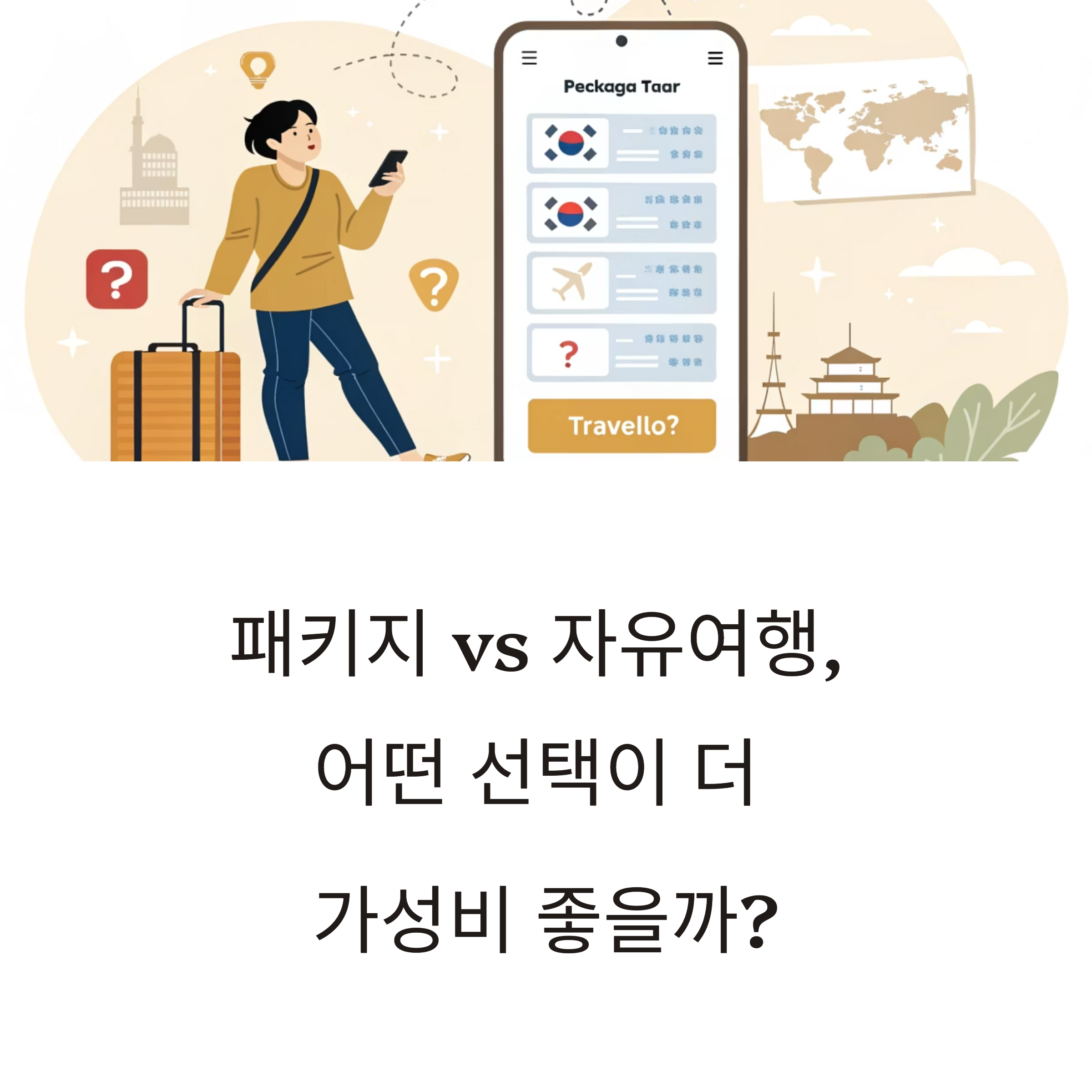 패키지 여행 vs 자유여행