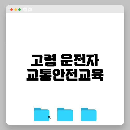 고령 운전자 교통안전교육