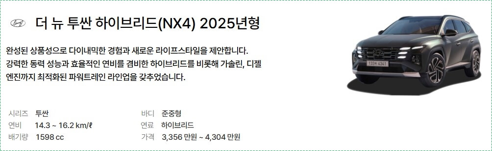 더 뉴 투싼 하이브리드