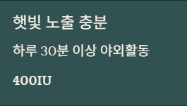 비타민d 하루권장량