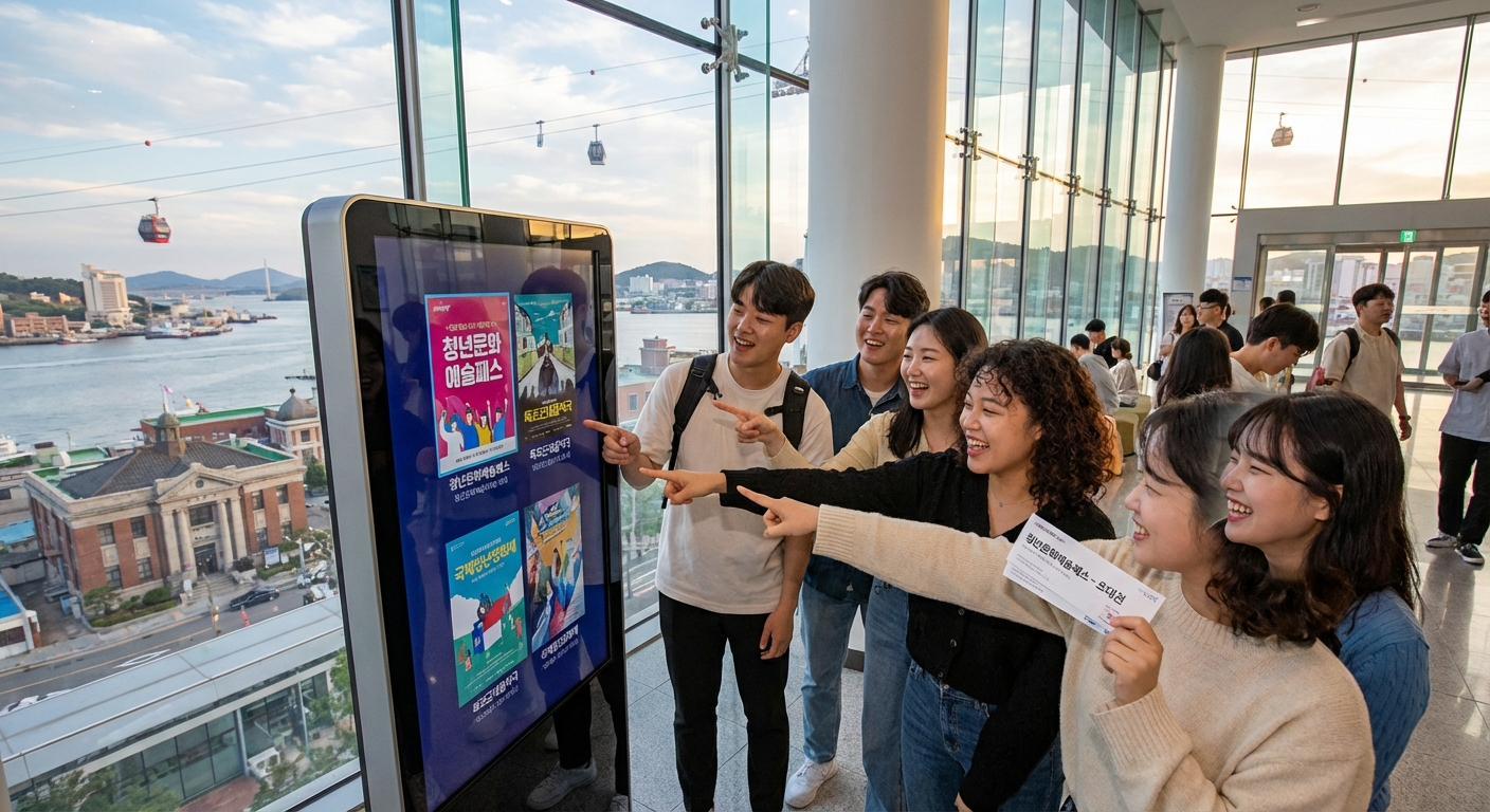 목포의 젊은이들이 청년 문화예술패스로 문화생활을 즐기며 활기찬 모습