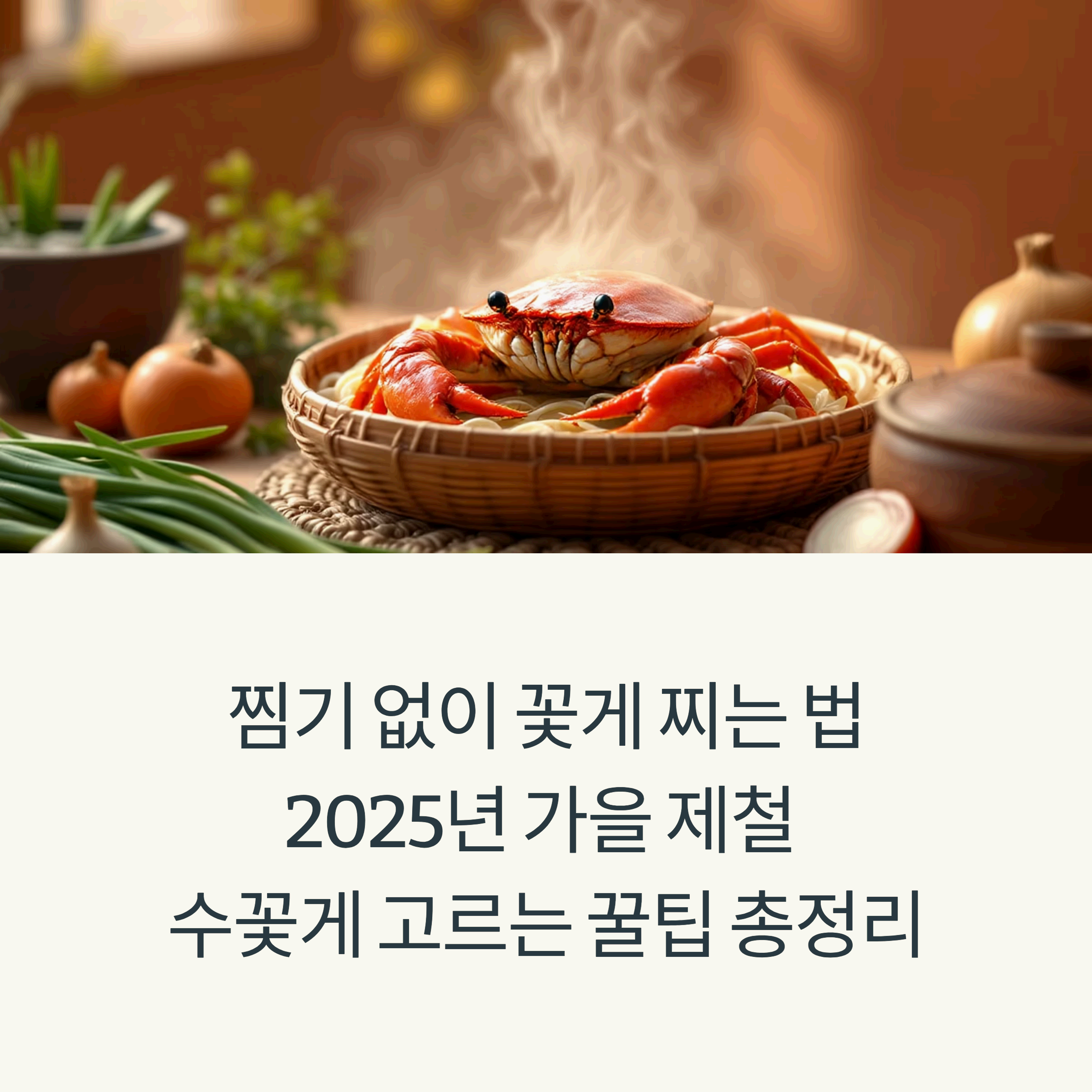 찜기 없이 냄비로 맛있게 쪄낸 2025년 가을 제철 꽃게찜