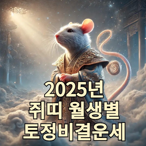 2025년 쥐띠 월생별 토정비결 운세