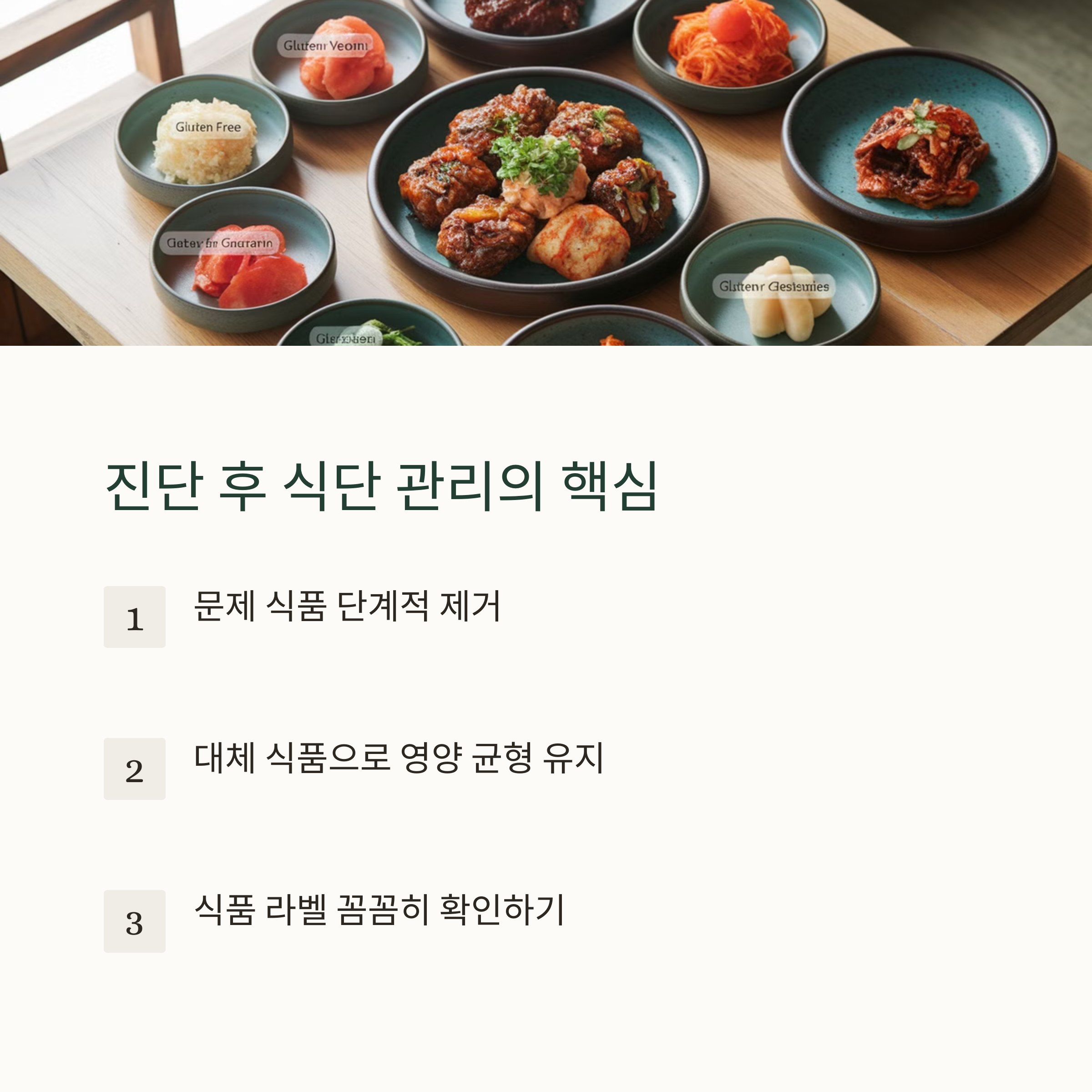 검사 후 식단 관리 방법