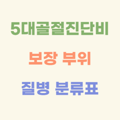 5대골절진단비-보장-부위-질병-분류표