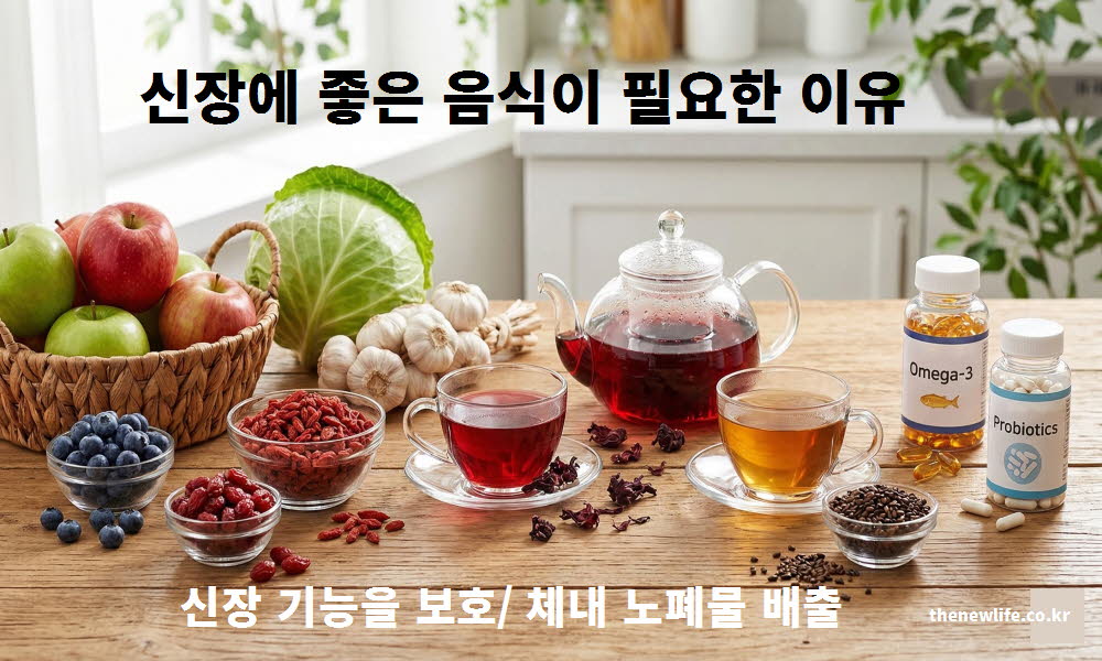 신장에 좋은 음식이 필요한 이유를 설명하는 이미지